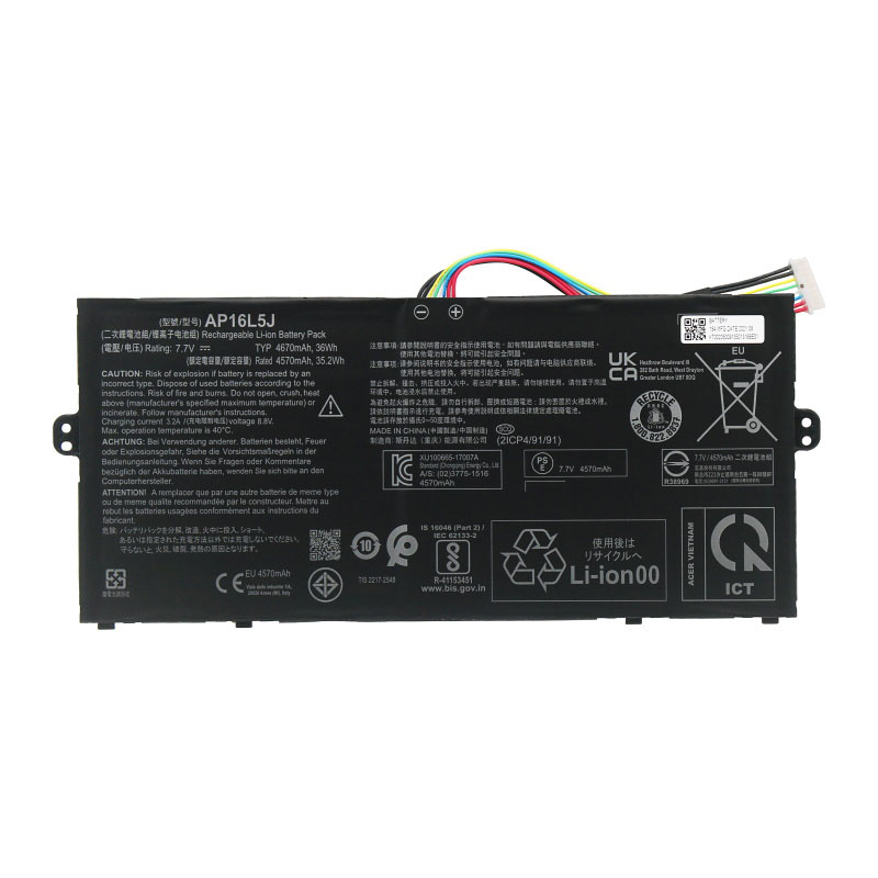 (image for) AP16L5J Battery Replacement For Acer Swift 5 SF514-52T Spin 1 SP111-32N