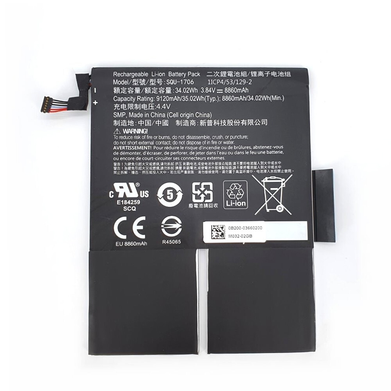 (image for) SQU-1706 Battery Replacement For Acer Chromebook Tab 10