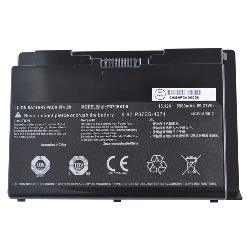 (image for) P370BAT-8 Battery For Clevo X900 P370EM P370SM P370SM-A 6-87-P37ES-427 6-87-P37ES-4271