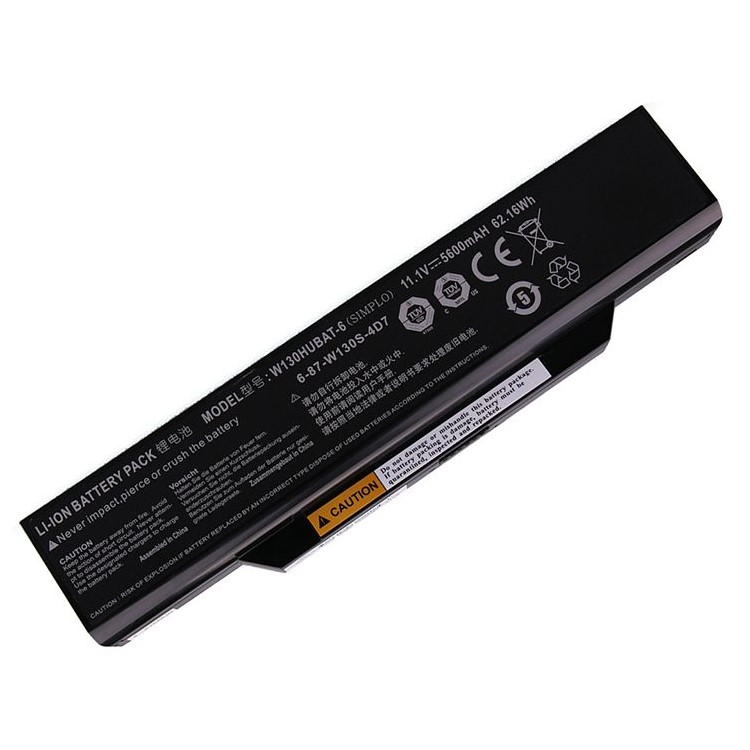 (image for) W130HUBAT-6 Battery Replacement 6-87-W130S-4D72 For Clevo W255EW 6-87-W130S-4D7