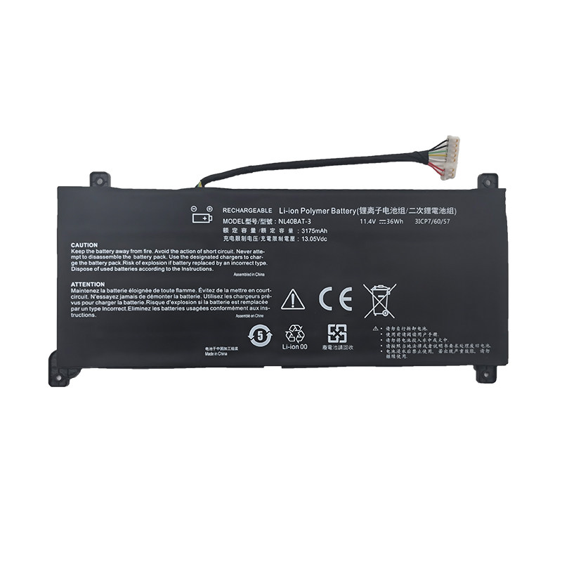 (image for) NL40BAT-3 Battery Replacement 6-87-NL40S-32G21 6-87-NL4CS-32B01 For Clevo NL40CU NL40GU NL50LU NL51LU