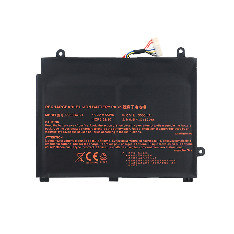 (image for) P950BAT-4 Battery 6-87-P950S-51E00 6-87-P950S-52B01 For Clevo P950HP6 Sager NP8950