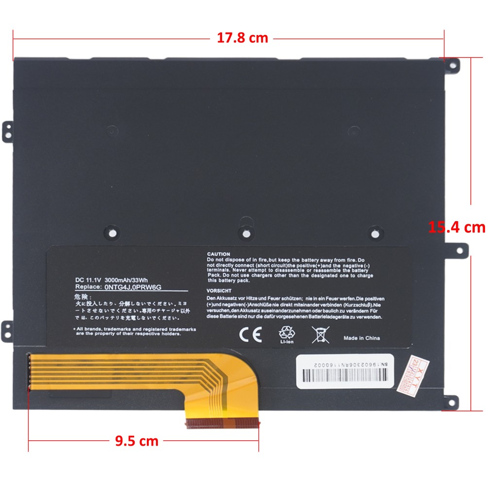 (image for) T1G6P Battery Replacement For Dell Vostro V130 V13 V1300 V13Z 312-8479 0449TX 0PRW6G