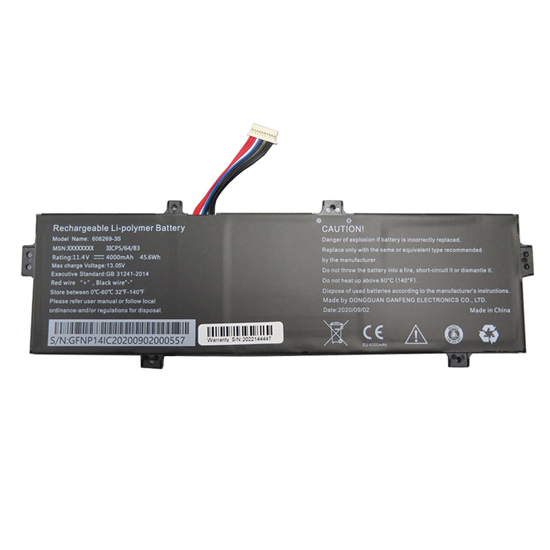 (image for) 606269-3S Battery Replacement For Emdoor NP14IC-X IC918 Notebook PC