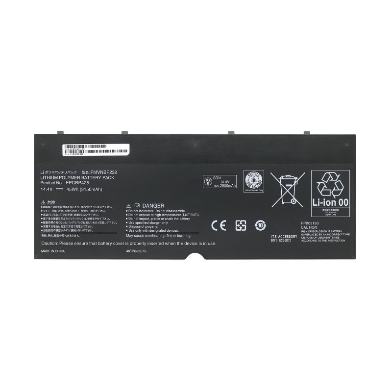 (image for) FPCBP425 Battery FMVNBP232 FPB0315S FPCBP425AP For Fujitsu Lifebook U745 T935 T936 T904U