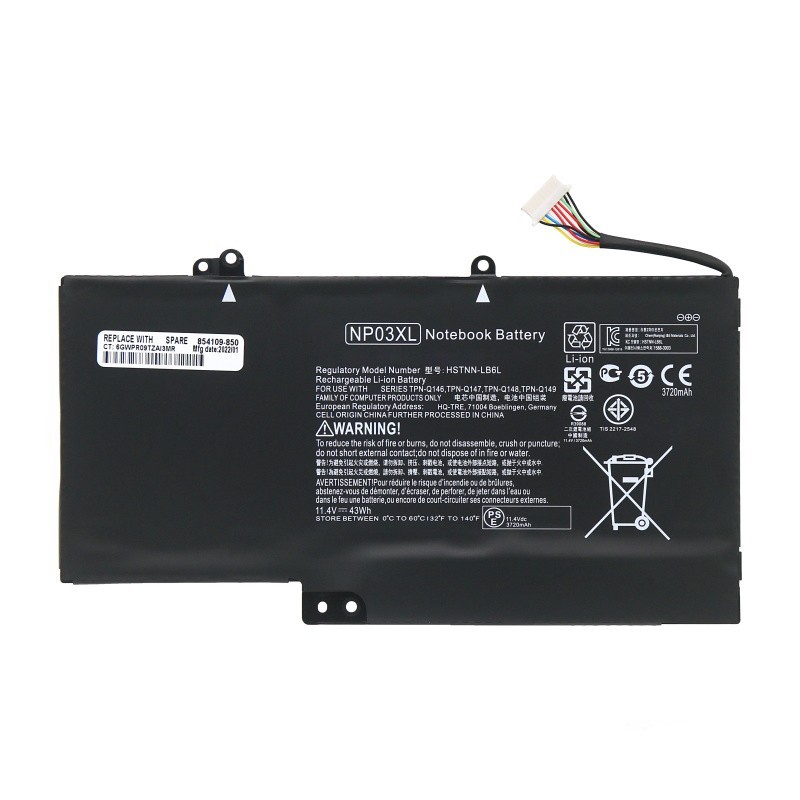 (image for) Replacement HSTNN-LB6L Battery For HP 761230-005 NP03043XL 760944-421 NP03XL