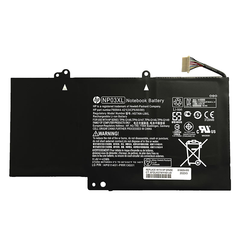 (image for) Replacement 761230-005 Battery For HP TPN-Q146 TPN-Q149 TPN-Q147 Fit Envy X360 15-U