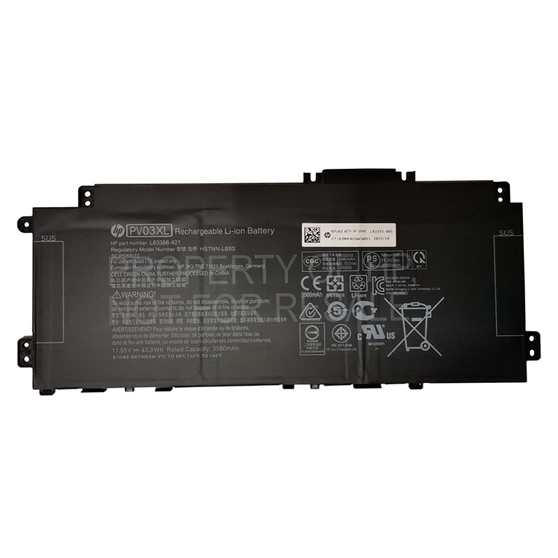 (image for) HP PV03XL Battery Replacement L83393-005 L83388-AC1 HSTNN-OB1P L83388-421 HSTNN-LB8S HSTNN-DB9X