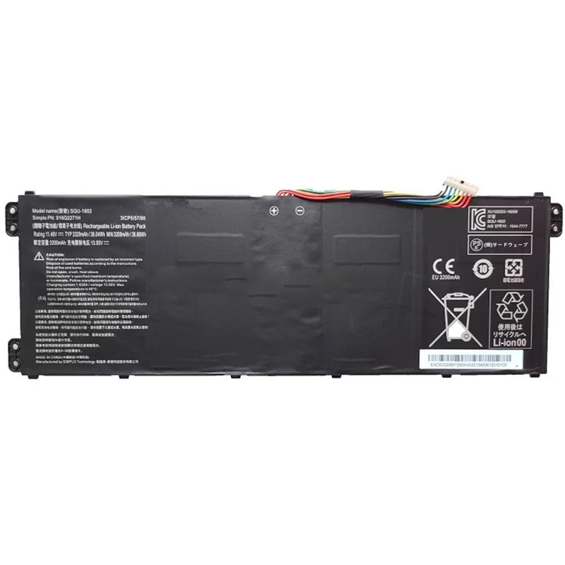 (image for) SQU-1602 Battery Replacement 916Q2271H For Hasee X5-CP5D1 CP5E1 CP5S1 CP7D1 CP7S1