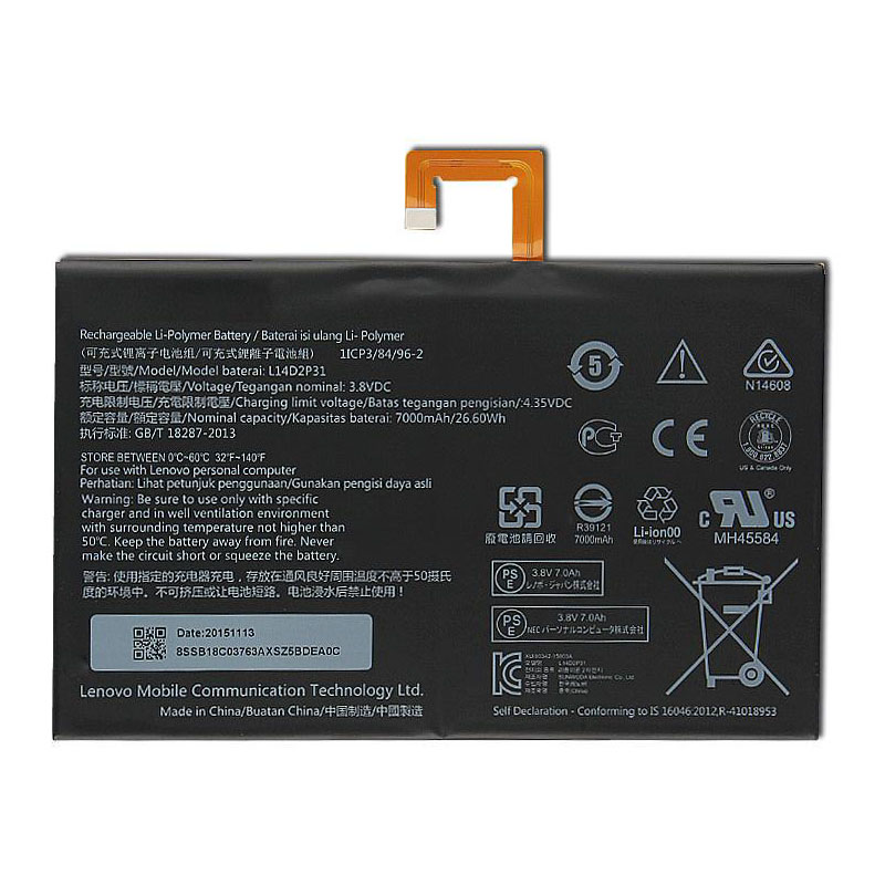 (image for) L14D2P31 Battery Replacement For LAUNCH X431 PRO 3S X431PRO3S X431 Pro 3 V2.0
