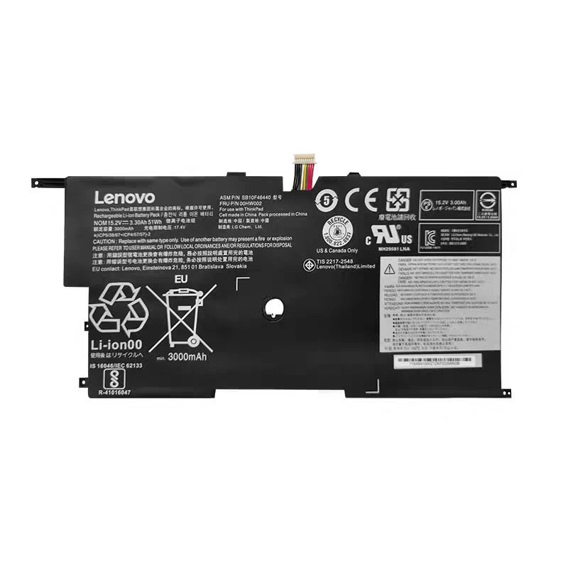 (image for) 00HW002 00HW003 SB10F46440 SB10F46441 Battery Replacement For Lenovo ThinkPad X1 Carbon Gen 3 2015