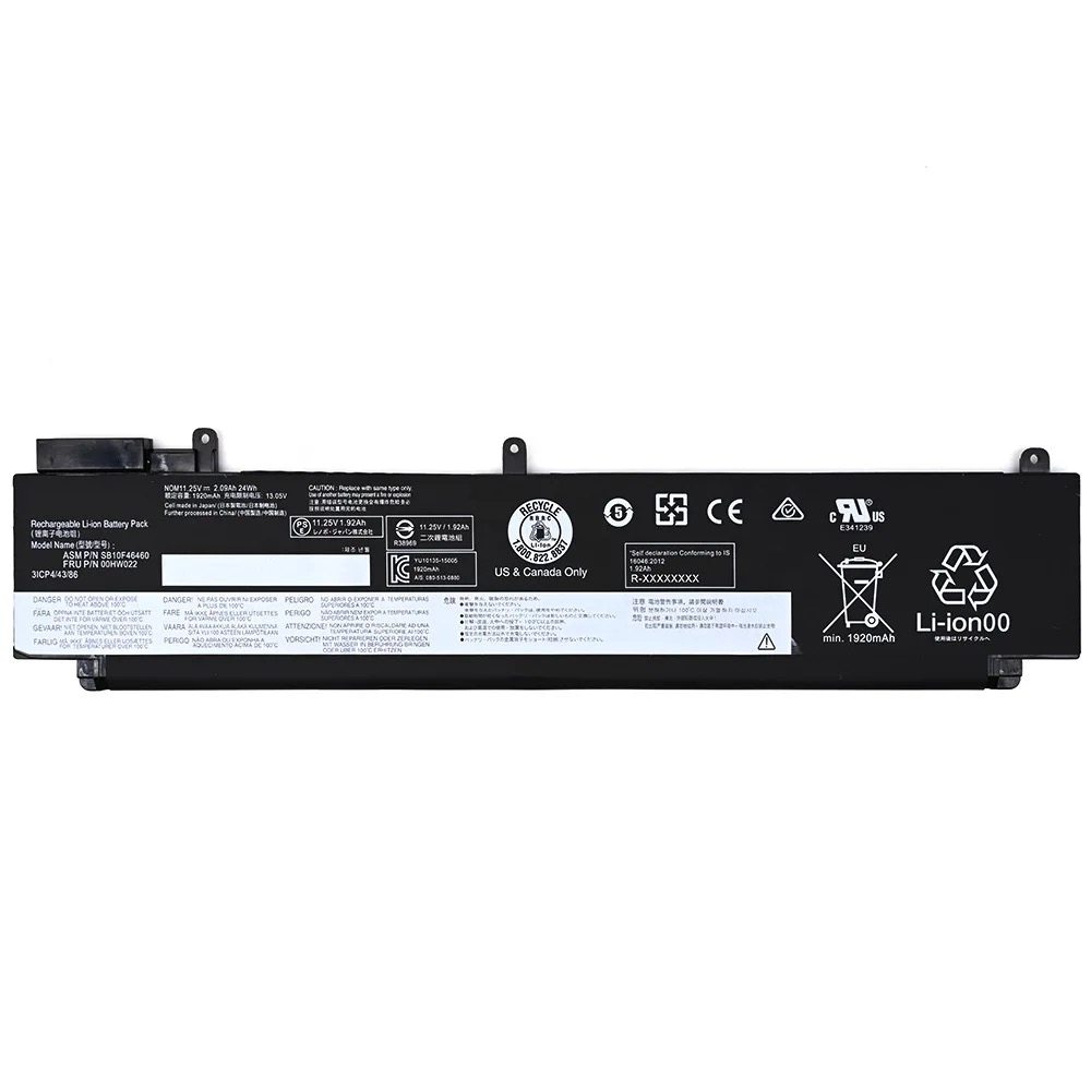 (image for) 00HW022 00HW023 Battery SB10F46460 SB10F46461 For Lenovo ThinkPad T460S