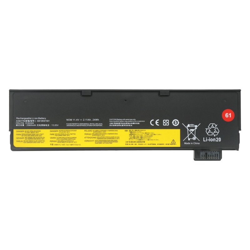(image for) 01AV423 SB10K97580 Lenovo ThinkPad T470 T570 Battery 3Cell 24Wh