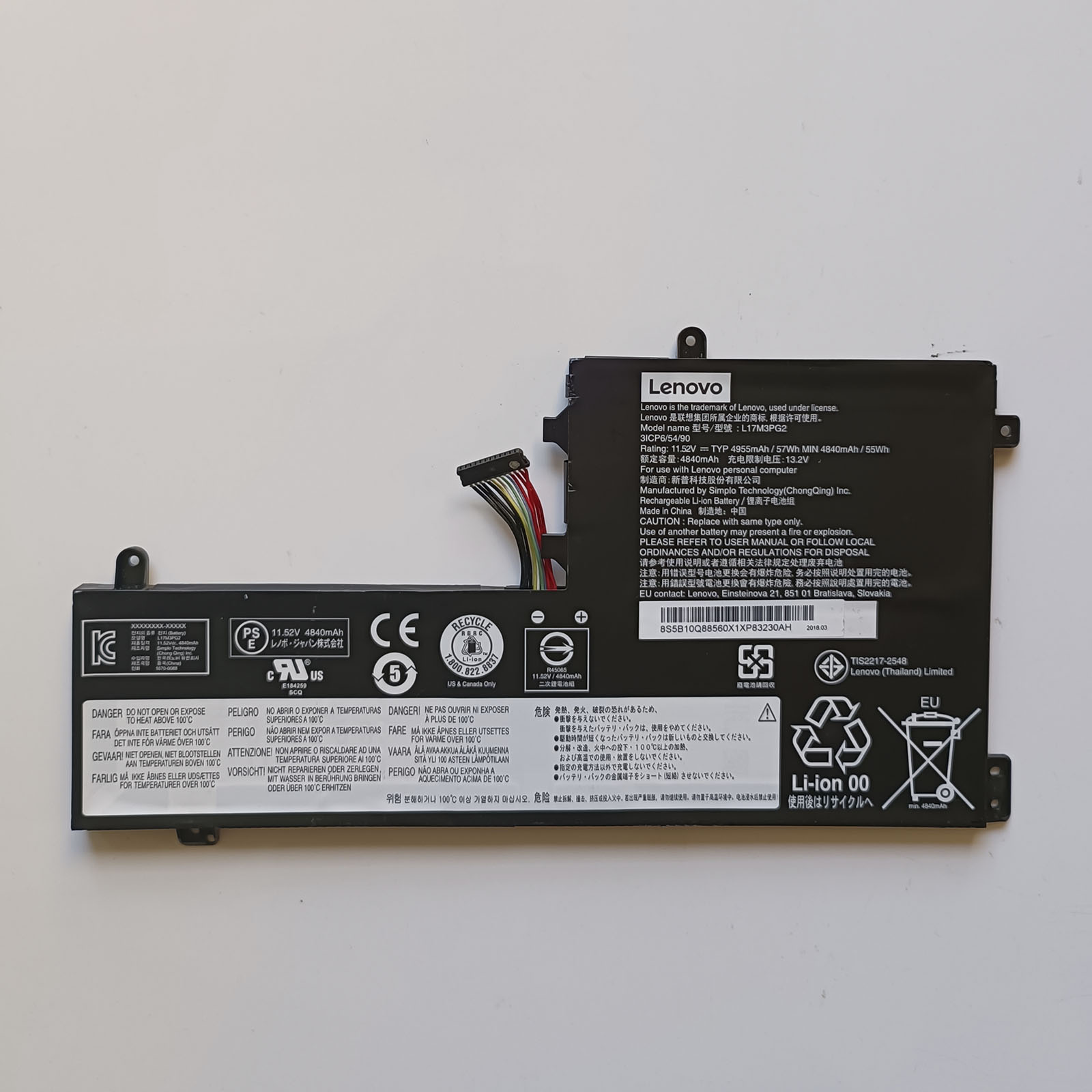 (image for) L17M3PG2 Battery Replacement 5B10Q88560 For Lenovo Legion Y730-15ICH