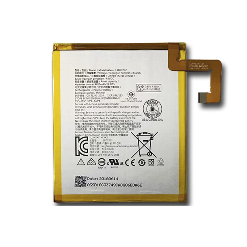 (image for) L18D1P32 Battery Replacement For Lenovo Smart Tab M10 HD TB-X505N TB-X505F TB-X605L TB-X605F TB-X605M