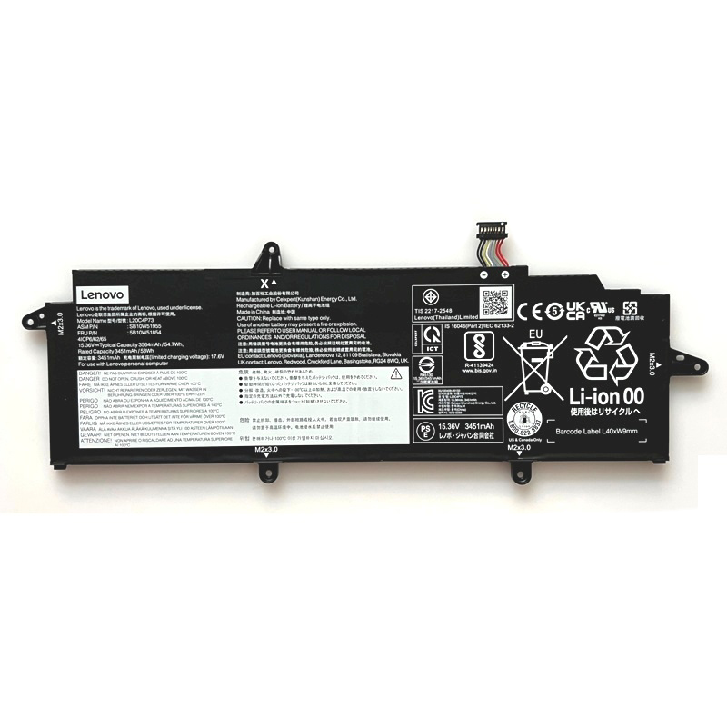 (image for) L20C4P73 Battery Replacement For Lenovo ThinkPad X13 Gen 2 SB10W51955 5B10W51854