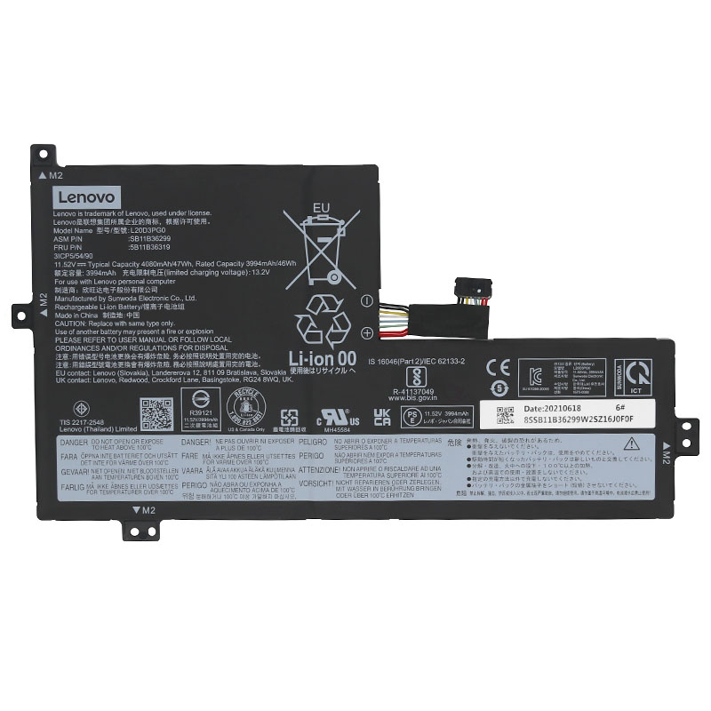 (image for) L20D3PG0 L20M3PG0 L20C3PG0 L20L3PG0 Battery Replacement For Lenovo IdeaPad 3 Chrome 15IJL6