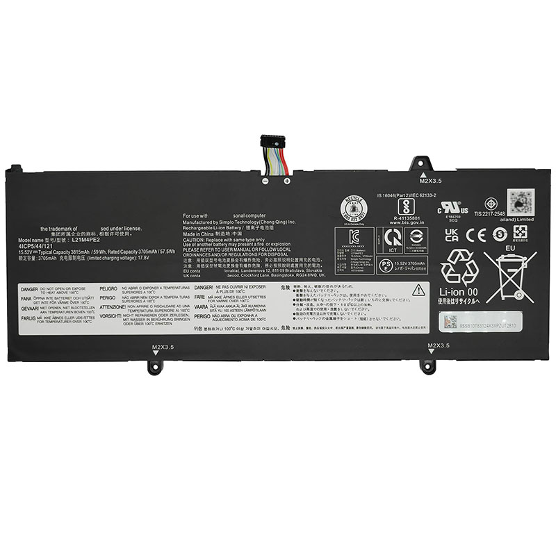 (image for) L21D4PE1 L21C4PE2 L21M4PE2 Battery Replacement For Lenovo Y9000X 2022 Yoga6 13ALC7 13ABR8