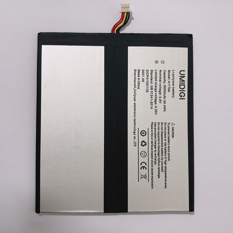 (image for) A11Tab Battery Replacement For UMIDIGI A11 Tab 3.8V 8000mAh 30.4Wh