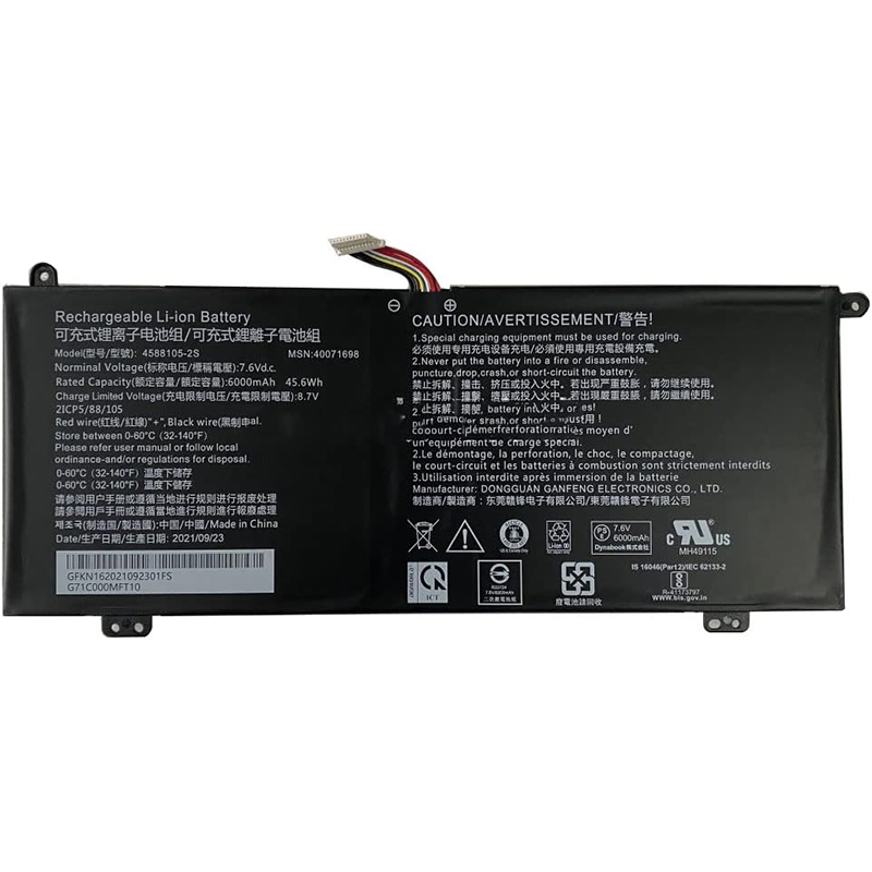 (image for) 4588106-2S 40072215 4588106 40071698 4588105-2S Battery Replacement For Medion Akoya E15403
