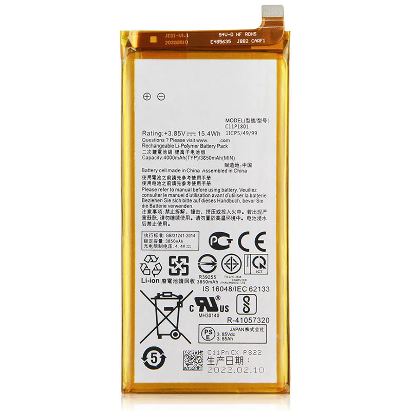 (image for) C11P1801 Battery Replacement For Asus ROG Phone I 1 ZS660KL Z01QD 3.85V 15.4Wh 4000mAh