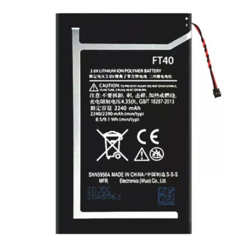 (image for) FT40 Battery Replacement For Motorola XT1526 XT1527 XT1528 SNN5956A 3.8V 2240mAh