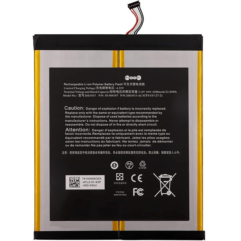 (image for) 58-000187 2955C7 26S1015 Battery Replacement For Kindle Fire HD 10 7th Gen 10.1 SL056ZE