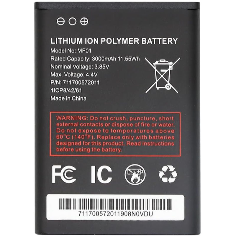 (image for) MF01 Battery Replacement For AT T Turbo Hotspot 2 CT2MH507 Part No 711700572011