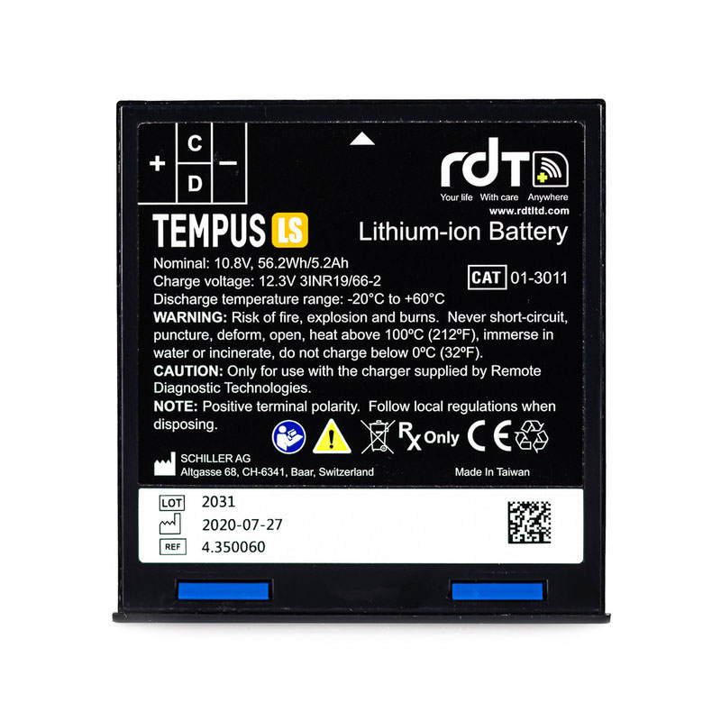 (image for) Tempus LS Defibrillator Battery Replacement REF CAT 01-3011 10.8V 56.2Wh 5.2Ah