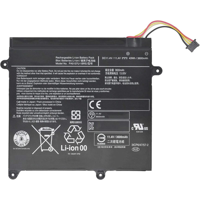 (image for) PA5137U-1BRS Battery For Toshiba Portege Z10T-A-13V Z10T-A-13R Z10T-A PT141A-01301E