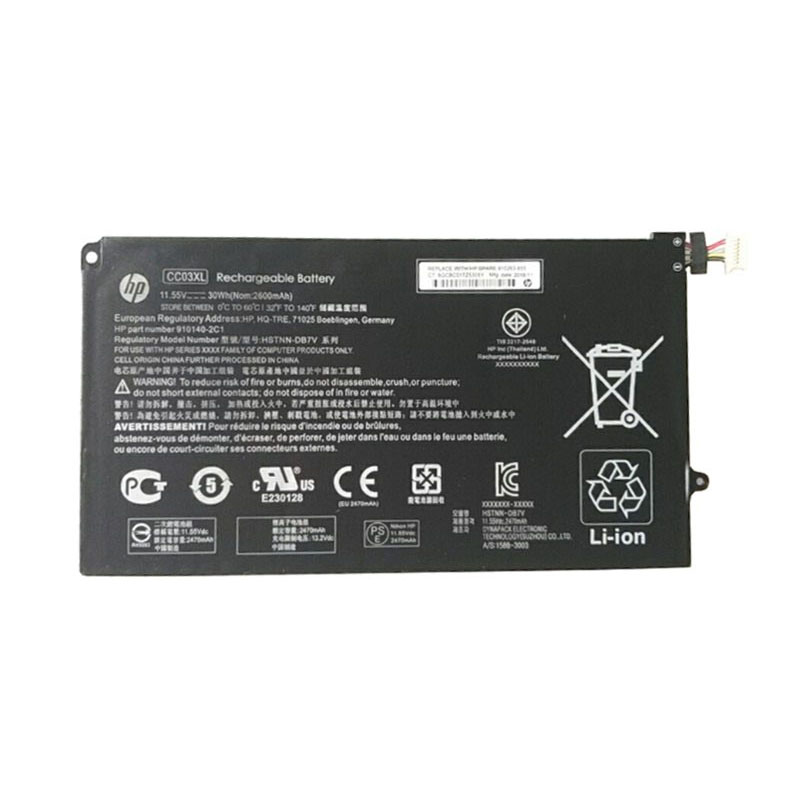 (image for) Replacement HP CC03XL Battery 910263-855 HSTNN-DB7V 910140-2C1 11.55V 30Wh